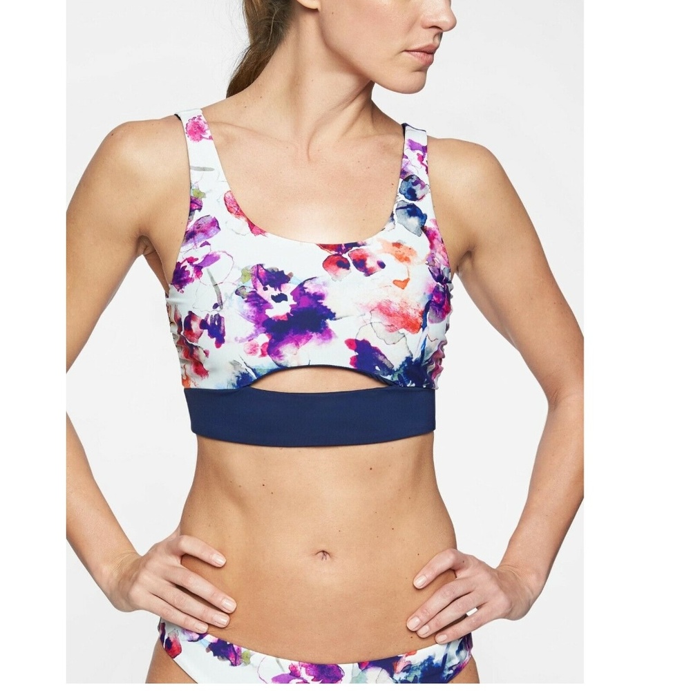 NWT Athleta Watercolor Reversible Bikini Set M 121